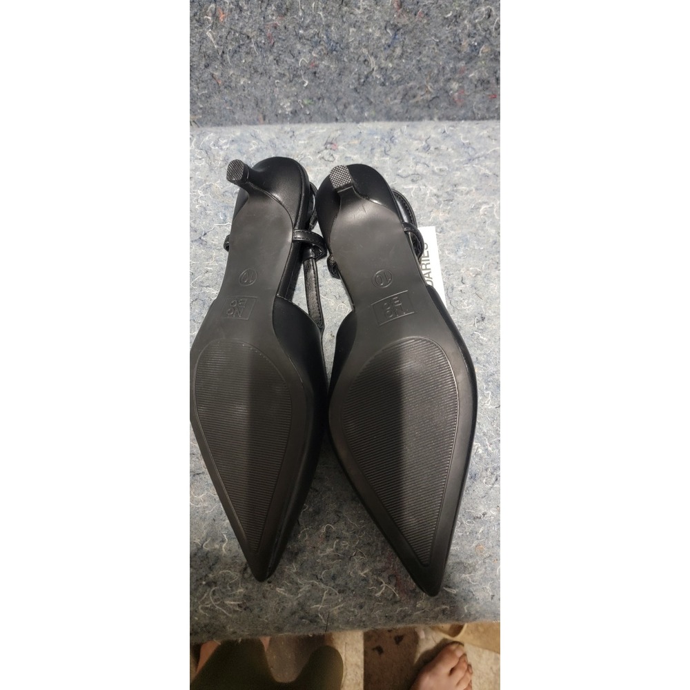 No Boundaries Women's Memory Foam Kitten Sling Back Black Shoes Size 10 NWT - Picture 6 of 6